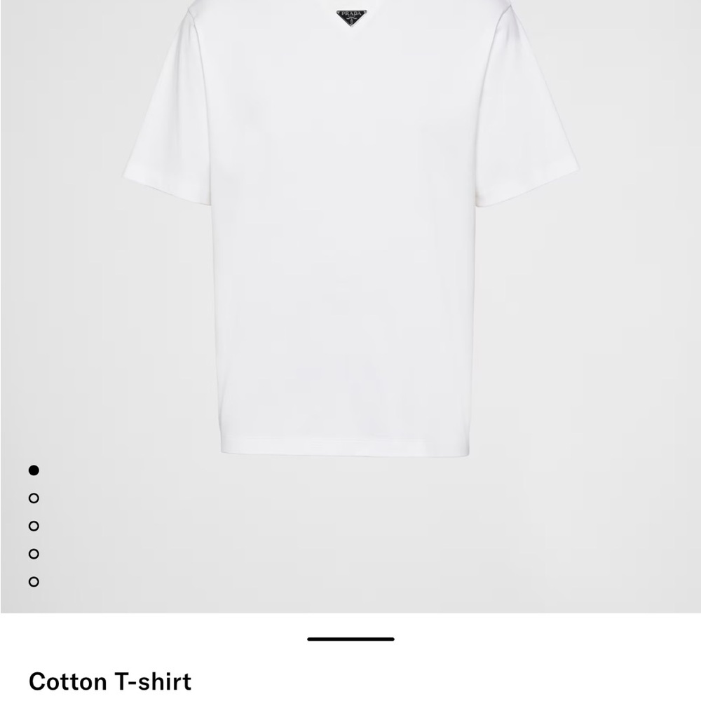 Prada White Short Sleeve T-Shirt